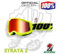 MASCHERINA OCCHIALI MASCHERA 100% STRATA 2 TRASPARENTI OFFROAD MOTO CROSS ENDURO
