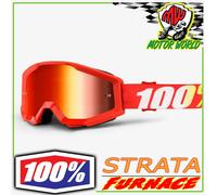 MASCHERINA OCCHIALI MASCHERA 100% STRATA A SPECCHIO OFF ROAD MOTO CROSS ENDURO