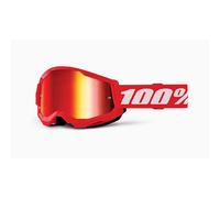 MASCHERINA OCCHIALI MASCHERA CROSS ENDURO 100% STRATA 2 RED LENTE ROSSA