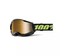 MASCHERINA OCCHIALI MASCHERA DA CROSS ENDURO 100% STRATA 2 SOLAR ECLIPSE SPECCHI