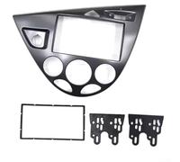 Mascherina per autoradio per Ford Focus e Fiesta 1998 2006 LHD 2 DIN, compatibile con vari dispositivi multimediali (nero opaco)