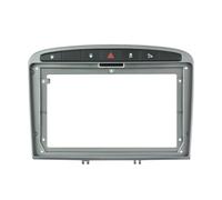 Mascherina per autoradio Per PEUGEOT 308 408 2008-2013 Doppio Lettore Radio 2/1DIN Auto Senza Cornice DVD Adattatore Di Montaggio Audio KMAGE(Frame-silver)