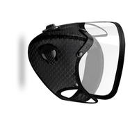 Mascherina per bocca, unisex, regolabile, riutilizzabile, lavabile, con valvole di respirazione in carbonio, per sport, mezza faccia
