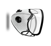 Mascherina per bocca, unisex, regolabile, riutilizzabile, lavabile, con valvole di respirazione in carbonio, per sport, mezza faccia