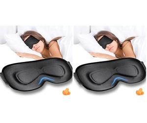 Mascherina Per Dormire, 3D Mascherina per Gli Occhi per Dormire la Luce,100% bloccare la Luci, Super Morbido e Confortevole per il Sonno, Maschera per Dormire per il Sonno, Viaggi, Pisolino (Nero)