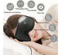 Mascherina per dormire per uomini & donne, mascherina oscurante 3D con cinturino regolabile, morbida e traspirante, comoda per il sonno e i viaggi Tagli Unica,2 pezzi neri,Set da 2 pezzi nero a pori f