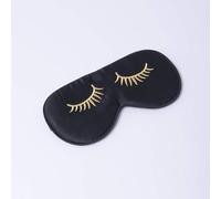 Mascherina per Dormire Tim&Tina 100% Seta, Comoda E Super Morbida, Blocca La Luce per Dormire, Lavoro A Turni, Pisolini con Custodia per Il Trasporto E Cinturino Regolabile, Black (Long Eyelashes)