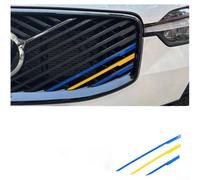 Mascherina per griglia anteriore per Volvo XC60 2026 in plastica ABS, decorazione per griglia anteriore, bandiera svedese, accessori per lo styling di colore blu giallo, lato sinistro e destro, su