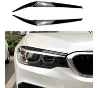 Mascherina per sopracciglio per faro anteriore BMW Serie 5 G30 525i 1721 in plastica design in fibra di carbonio compatibile con G30 G31 G38 F90 M5 525I 540I dal 2017 al 2021 (nero)