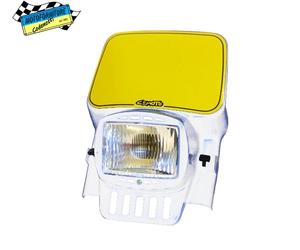 Mascherina Portafaro CEMOTO Completa Universale Trial Bianca Headlight