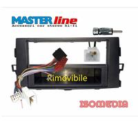 MASCHERINA RADIO 1 DIN COMPATIBILE PER TOYOTA AURIS DA 2007 + CONNETTORI. GRIGIA