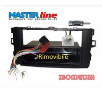 MASCHERINA RADIO 1 DIN COMPATIBILE PER TOYOTA AURIS DAL 2007 + CONNETTORI. NERA