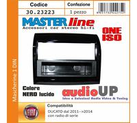 MASCHERINA RADIO 1 DIN CON CASSETTO PEUGEOT BOXER 2011->2014 CON RADIO DI SERIE