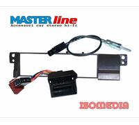 MASCHERINA AUTORADIO DUE DIN PER FIAT 500L DAL 2012 AL 2017. COLORE NERO