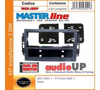 Masterline Mascherina radio 1 DIN per Chrysler PT Cruiser dal 2006 in poi
