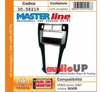 MASCHERINA RADIO 1 DIN YARIS 2007 AL 2011 KIT CON LONGHERONI LATERALI E CASSETTO