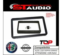 MASCHERINA RADIO 2 DIN ALFA ROMEO 159 CON NAVIGATORE CORNICE COMPLETA 3 PEZZI FX
