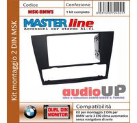 MASCHERINA RADIO 2 DIN BMW 3 E90 DAL 2006 AL 2010 CON CLIMA SENZA NAVIGATORE.