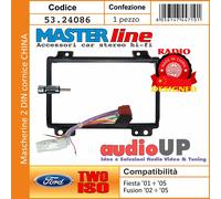 Masterline Mascherina radio 2 DIN Ford Fusion 2002-2005 con cornice radio cinesi e accessori