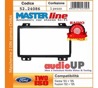 MASCHERINA RADIO 2 DIN FORD FUSION 2002 2005 CON CORNICE PER RADIO CINESI