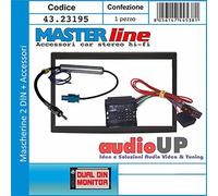 MASCHERINA RADIO 2 DIN KIT CONNETTORE ISO + CONNETTORE ANTENNA. Controlla la descrizione per la compatibilità dei veicoli.
