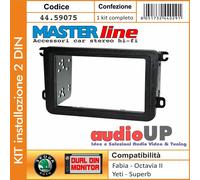 MASCHERINA RADIO 2 DIN POLO DAL 2009 AL 2014 STAFFE FISSAGGIO IN ABS