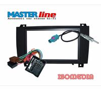 MASCHERINA RADIO DUE DIN MERCEDES CLK CABRIO 2003 A 2010 CONNE. ANTENNA E ISO