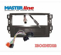 MASCHERINA RADIO UN DIN CHEVROLET CAPTIVA 2006 A 2011 KIT CONNETTORI + CHIAVETTE