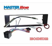 MASCHERINA RADIO UN DIN PER AUDI A3 2003 A 2012 + CONNETTORI E CHIAVETTE RADIO