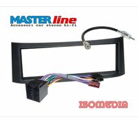 MASCHERINA RADIO UN DIN PER SMART COUPE ROADSTER + CONNETTORI ISO E ANTENNA
