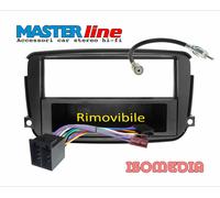 MASCHERINA RADIO UN DIN PER SMART FORTWO 2010 AL 2014 + CONNETTORI ISO E ANTENNA