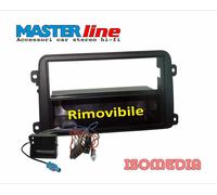 Masterline Mascherina radio 1 DIN per Skoda Roomster dal 2006 con connettori ISO e antenna