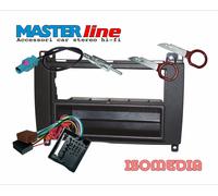 MASCHERINA RADIO 1 DIN MERCEDES A W169 2005> CONN. ISO+CONN. ANT. + CHIAVI RADIO