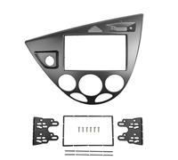Mascherina Stereo 2 DIN Per Ford Per Focus Per Fiesta 1998-2006, Con Cornice Per Radio, Lettore DVD, CD E GPS(LHD silver,178x102mm)