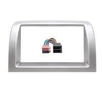 Mascherina Stereo Adattatore Autoradio 2 DIN Grigio Metallizzato + Cablaggio Cavo Prolunga Specifici per Y Ypsilon modello 843 prodotte dal 2003 al 2011-10.7192/GC - K-008-ISO