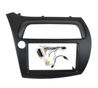 Mascherina Stereo Autoradio Per Civic 2006-2011 Doppia Fascia Din Radio Stereo Pannello Cd Dash Montaggio Installazione Trim Kit Viso Cornice Lunetta Con Filo Harne