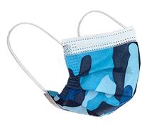 Mascherine chirurgiche da bambino - 100 mascherine da bambino confezionate in pacchetti da 10 (Mimetico Blu)