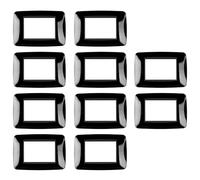 Mascherine Compatibili LIVINGLIGHT e INT 3 Moduli, Set 10 Pezzi Placca Nero, Copriinterruttore in Plastica per Scatola 503
