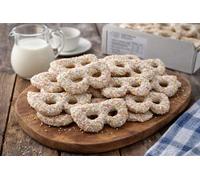 Mascherine di Carnevale Ricoperte con Glassa al Latte e Zuccherini Colorati - Biscotti Artigianali di Pasticceria Secca - Vassoio Scorta Festa - Confezione da 1,5 Kg