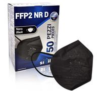 Mascherine FFP2 Nere - 50 pezzi | Mascherina FFP2 NR D Certificata CE 0465 | FFP
