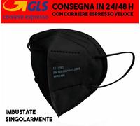 Mascherine FFP2 Protettive 100 Pezzi Filtranti 5 Strati Nere Certificate CE