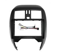Mascherine telaio per veicoli Cornice Per Autoradio Con Lettore MP5 Da 9 Pollici Per Nissan Per MARCH/per Micra K13 2013 2014 2015 2016 2017(Fascia with cable)