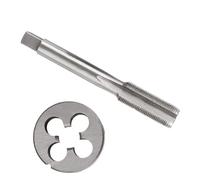 Maschi a Flauto Dritto Set di 2 filiere for maschi metrici HSS con filettatura for macchina a destra(M12x1.25)