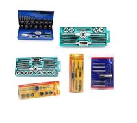 Maschi a Flauto Dritto Set di maschi e filiere da 6/8/32/40 pezzi M3-M12, uno strumento manuale for la riparazione di filettature interne ed esterne(6pcs tap set)