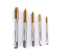 Maschi Per Filettatura, 5pz Set Maschi Per Filettare M3 M4 M5 M6 M8, Macchina Con Filettatura Metrica Hss Rivestito in Titanio, Tubo Scanalato Dritto