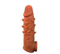 Maschi Preservativo In Silicone Liquido Medico Preservativo Di Particelle Estensibile Preservativo Della Pelle Di Simulazione Ausiliaria Ispessimento E Allungamento (Riutilizzabile) (style 2)