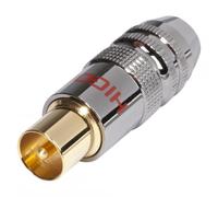 Connettore Coassiale Maschio HiCon Placcato Oro Per TV/Antenna/Segno Video