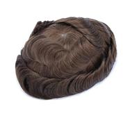 Maschile Protesi Dei Capelli 0.1Mm V Loop Pelle Toupee Uomini Naturale Invisibile Parrucche Per Gli Uomini 100% Sistema Dei Capelli Unità 120 6x8 # Colore 4
