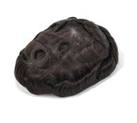 Maschile Protesi Dei Capelli 0.1Mm V Loop Pelle Toupee Uomini Naturale Invisibile Parrucche Per Gli Uomini 100% Sistema Dei Capelli Unità 130 6x8 #Colore 2