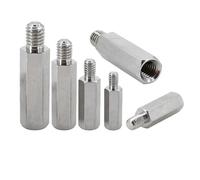 Maschio a femmina Distanziatore esagonale Scheda madre Rack Montaggio con perno Distanziatore Colonna Viti in acciaio inossidabile Bulloni Distanziali M2 M2.5 M3 M4 M5 M6(12mm (10Pcs),M2.5 (Head 6mm))